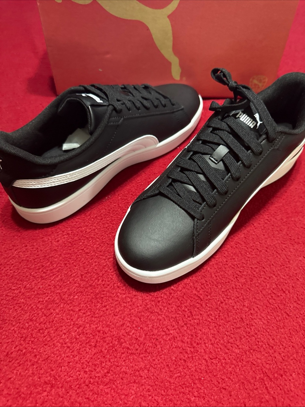 Puma Smash 3.0 L Black White Men 9 / Women 10.5 Sneakers